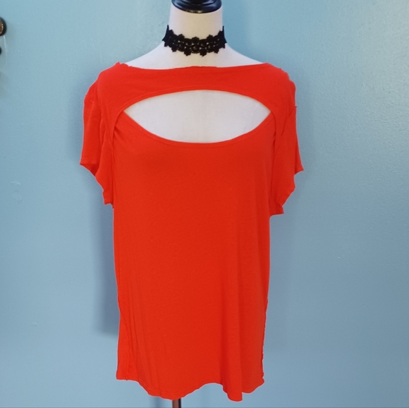 Free People L cut-out linen t-shirt - Picture 3 of 8